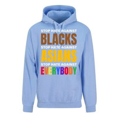 Stop Hate Against Blacks Against Asians And Everybody Else Meaningful Gift Unisex Surf Hoodie