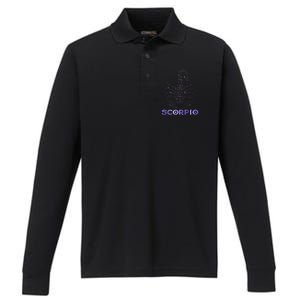 Scorpio Horoscope Astrology Symbol Zodiac Sign Performance Long Sleeve Polo