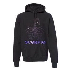 Scorpio Horoscope Astrology Symbol Zodiac Sign Premium Hoodie