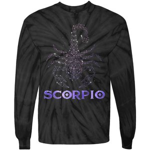 Scorpio Horoscope Astrology Symbol Zodiac Sign Tie-Dye Long Sleeve Shirt