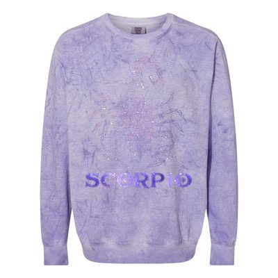 Scorpio Horoscope Astrology Symbol Zodiac Sign Colorblast Crewneck Sweatshirt