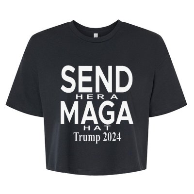 Send Her A Maga Hat Trump 2024 Election Debate Bella+Canvas Jersey Crop Tee