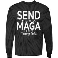 Send Her A Maga Hat Trump 2024 Election Debate Tie-Dye Long Sleeve Shirt