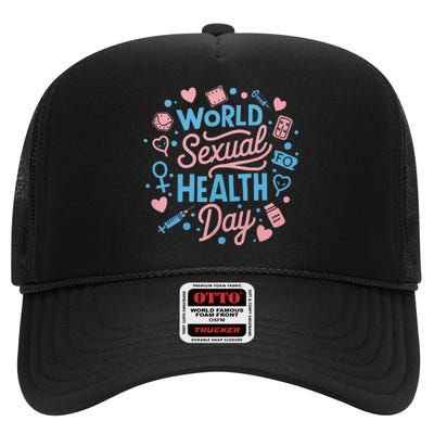 Sexual Health Awareness Sexuality Sex Education High Crown Mesh Back Trucker Hat