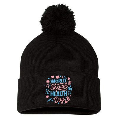 Sexual Health Awareness Sexuality Sex Education Pom Pom 12in Knit Beanie