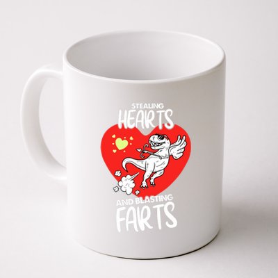 Stealing Hearts And Blasting Farts Funny Quote Dino Coffee Mug