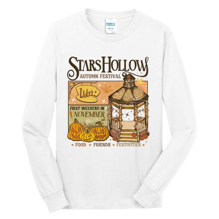 Stars Hollow Autumn Festival Food Friends Festivities Tall Long Sleeve T-Shirt