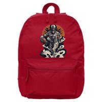 Skeleton Holding American Football Halloween 16 in Basic Backpack