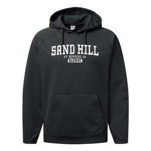 Sand Hill Alumni Retro Fort Benning GA Performance Fleece Hoodie