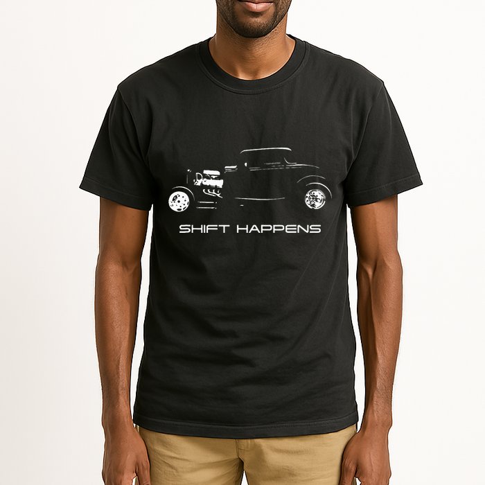 Shift Happens Automotive Nostalgia Vintage Hotrod Car Tall T-Shirt
