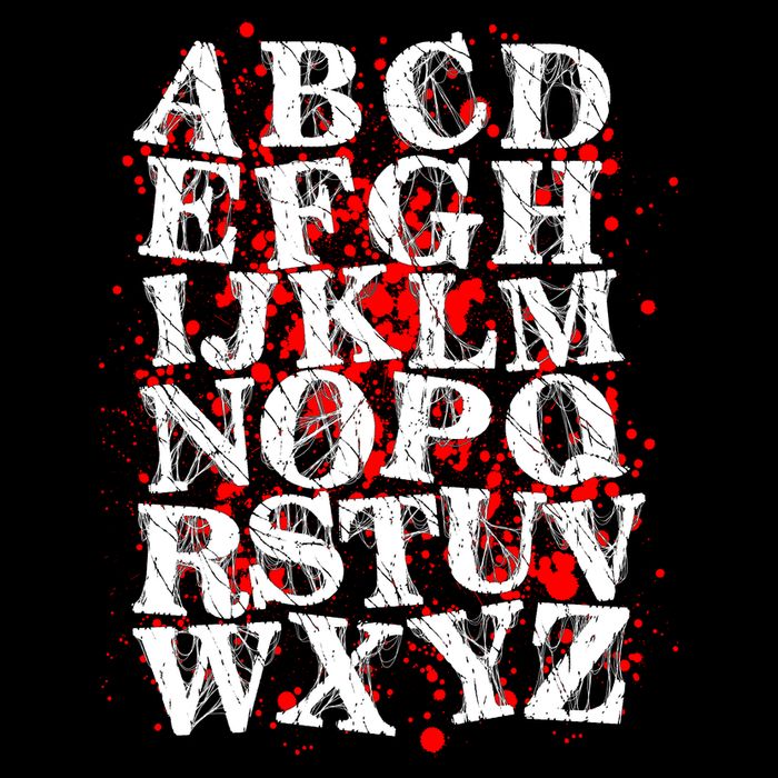 Spooky Halloween Alphabet Letters Cooling Performance Crew T-Shirt