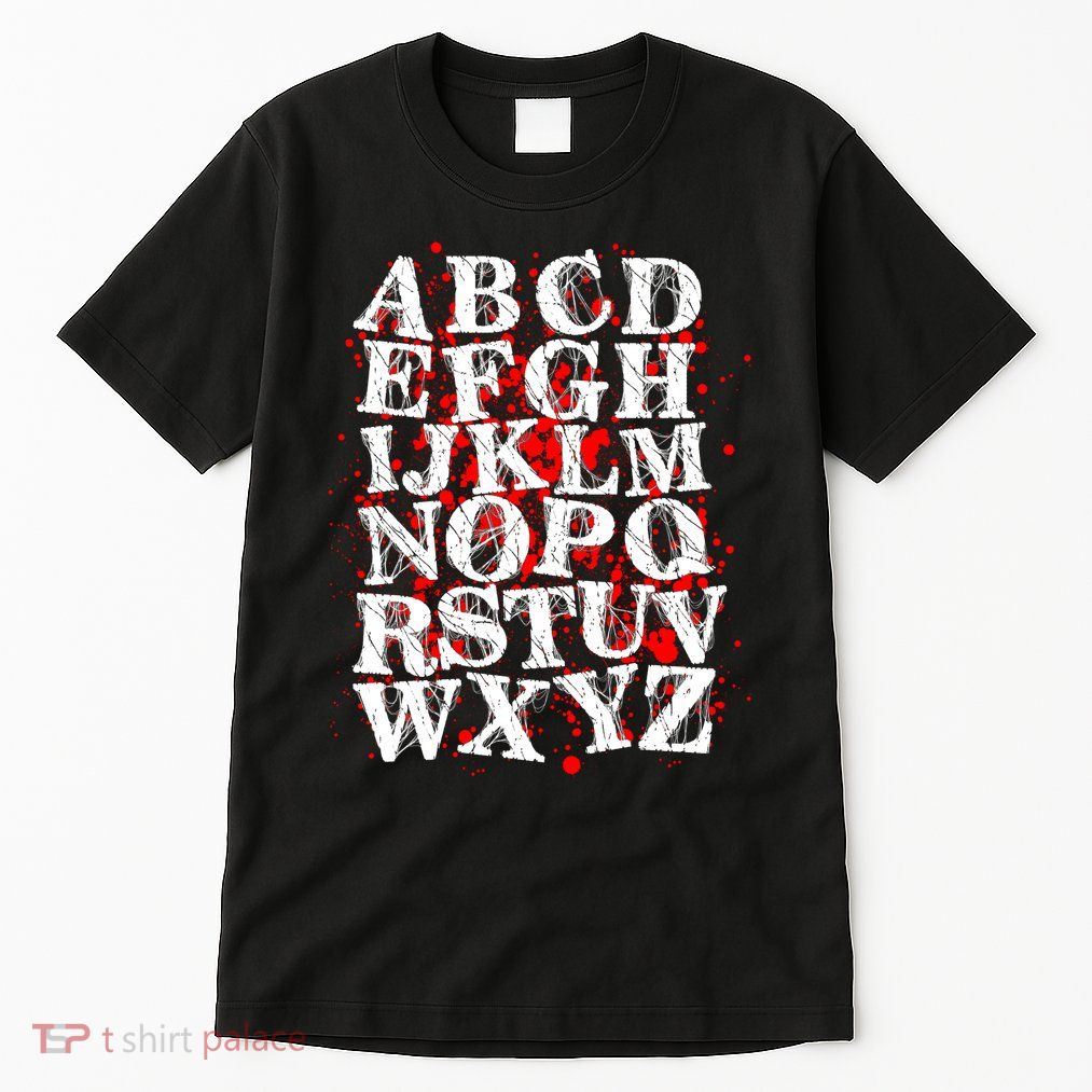 Spooky Halloween Alphabet Letters Tall T-Shirt