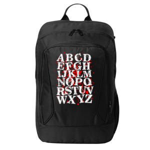 Spooky Halloween Alphabet Letters City Backpack