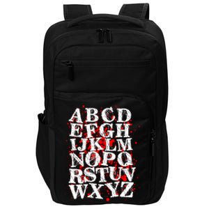 Spooky Halloween Alphabet Letters Impact Tech Backpack