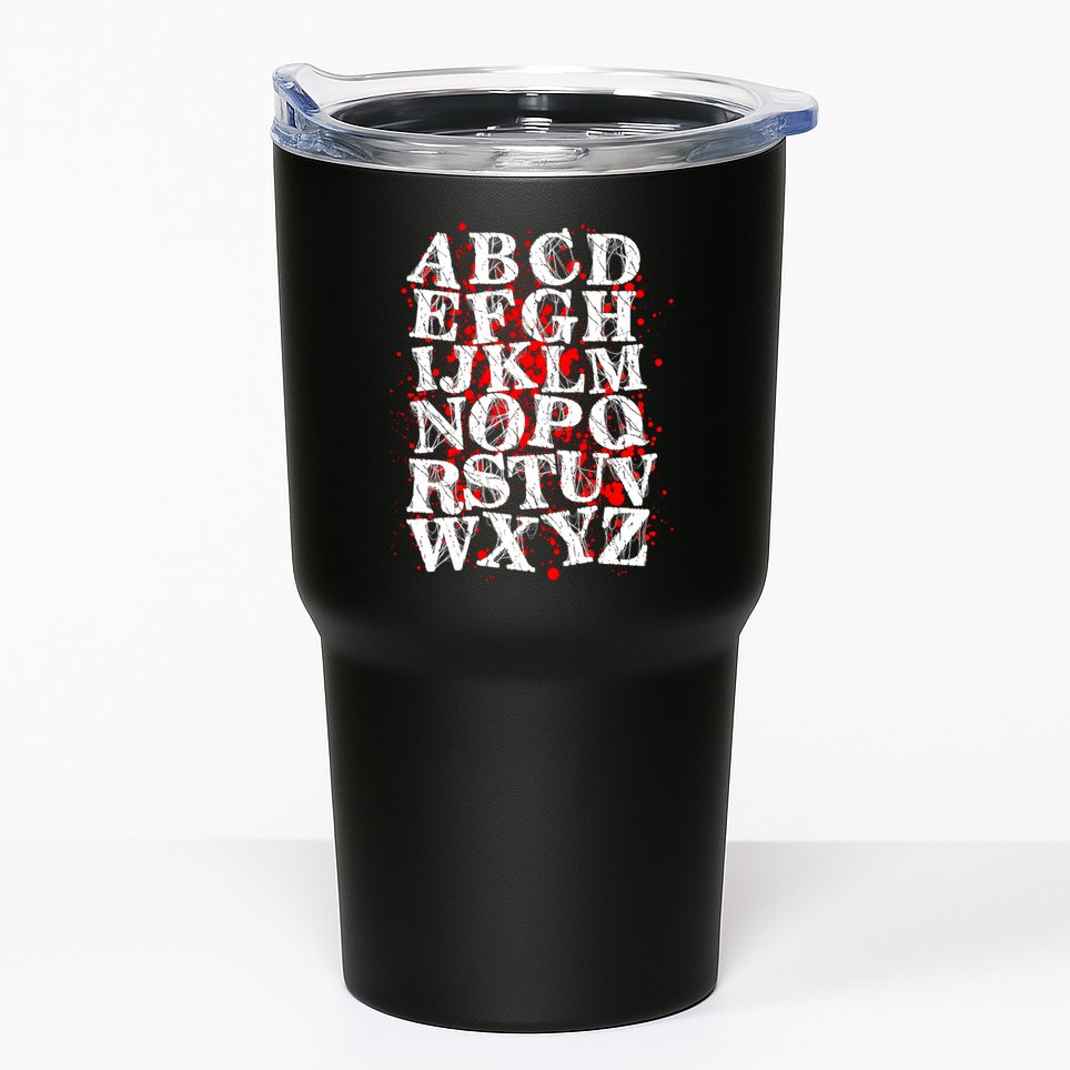 Spooky Halloween Alphabet Letters Tumbler