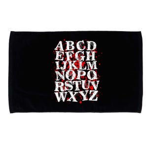 Spooky Halloween Alphabet Letters Microfiber Hand Towel