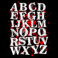 Spooky Halloween Alphabet Letters Full Zip Hoodie