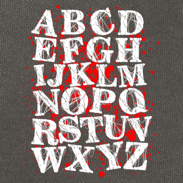 Spooky Halloween Alphabet Letters Cotton Canvas Backpack