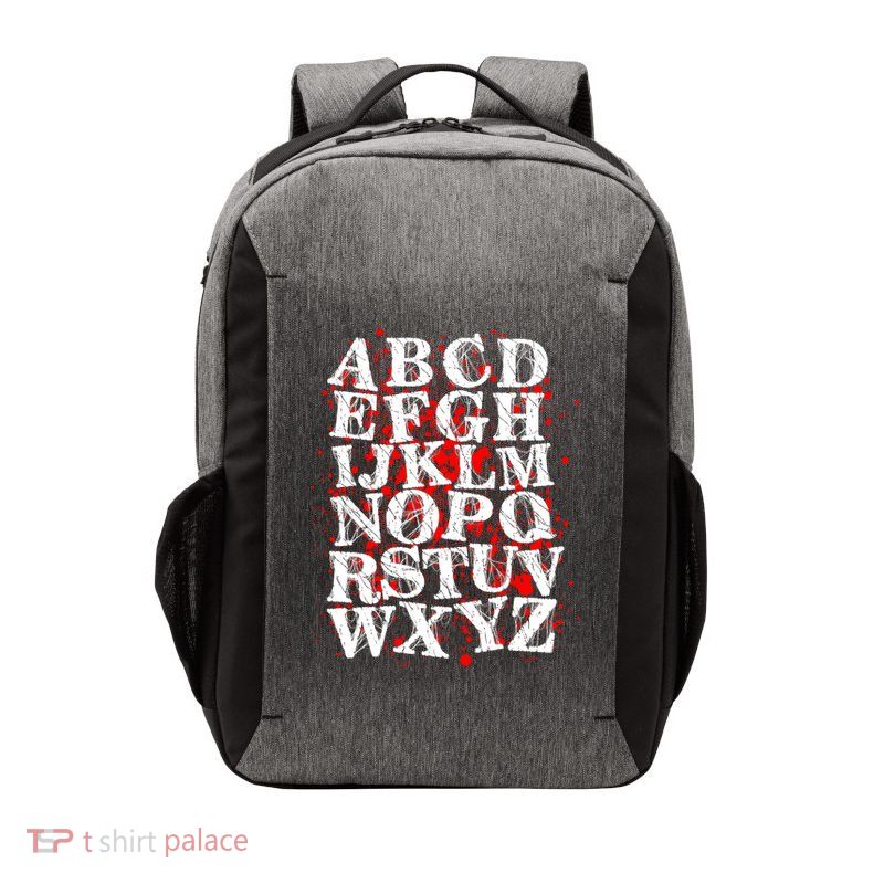 Spooky Halloween Alphabet Letters Vector Backpack