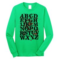 Spooky Halloween Alphabet Letters Long Sleeve Shirt