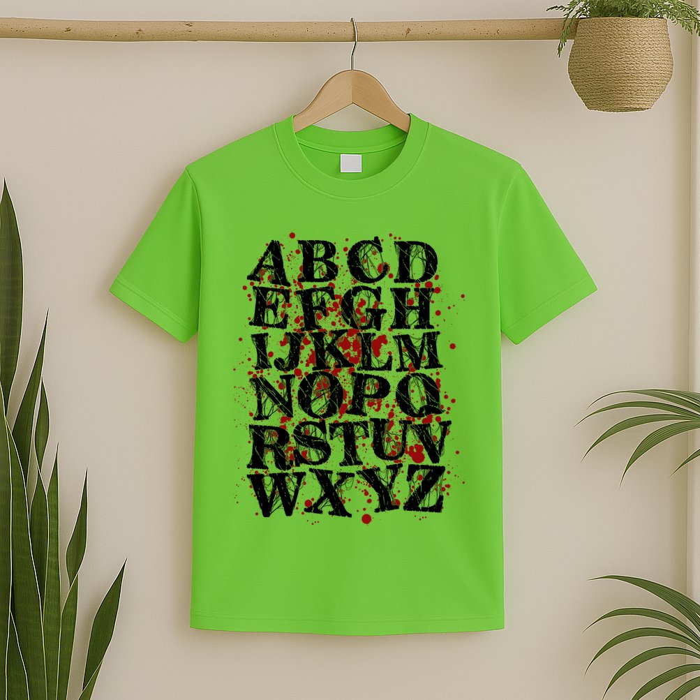 Spooky Halloween Alphabet Letters T-Shirt