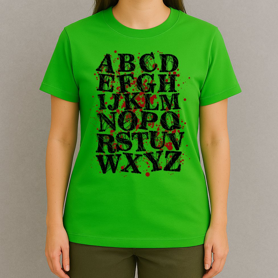 Spooky Halloween Alphabet Letters T-Shirt