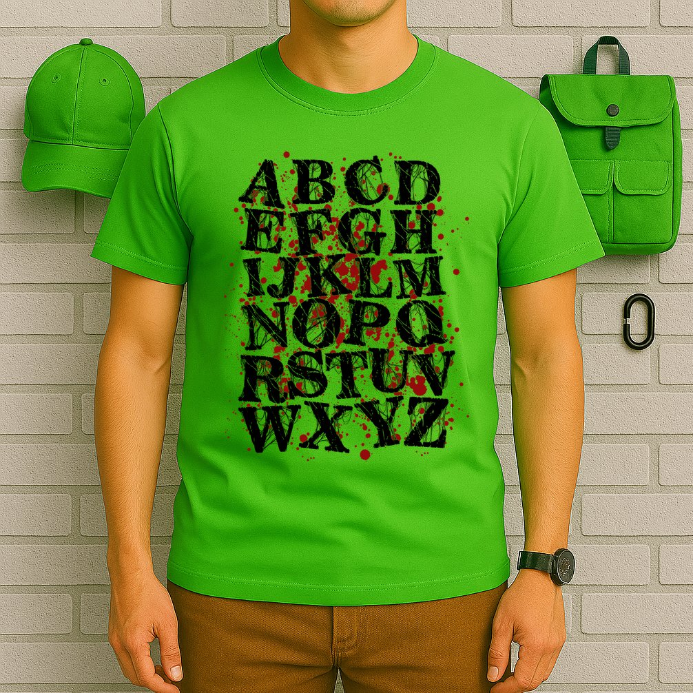 Spooky Halloween Alphabet Letters T-Shirt