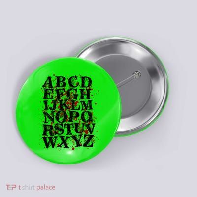 Spooky Halloween Alphabet Letters Button