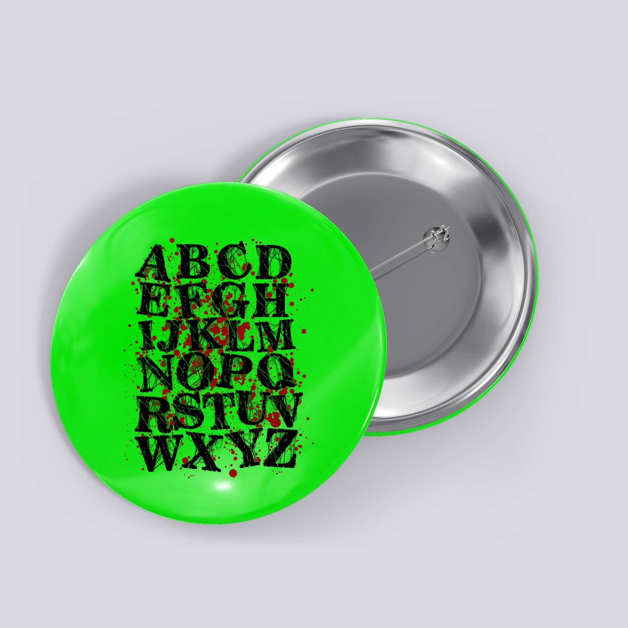 Spooky Halloween Alphabet Letters Button