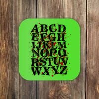 Spooky Halloween Alphabet Letters Coaster