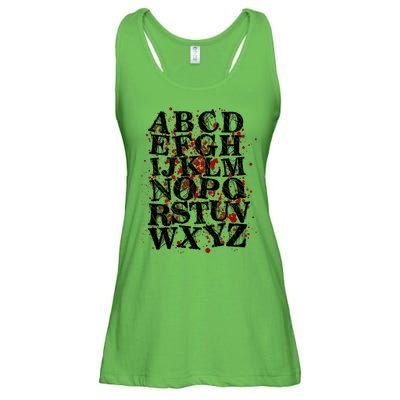 Spooky Halloween Alphabet Letters Ladies Essential Flowy Tank