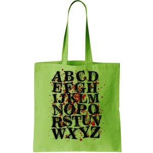 Spooky Halloween Alphabet Letters Tote Bag