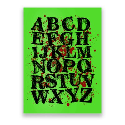 Spooky Halloween Alphabet Letters Poster