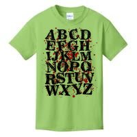 Spooky Halloween Alphabet Letters Kids T-Shirt