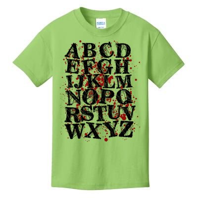 Spooky Halloween Alphabet Letters Kids T-Shirt