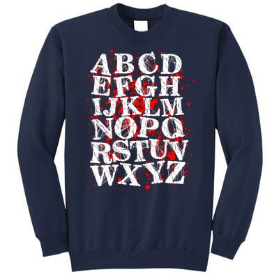 Spooky Halloween Alphabet Letters Tall Sweatshirt