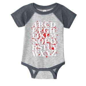 Spooky Halloween Alphabet Letters Infant Baby Jersey Bodysuit