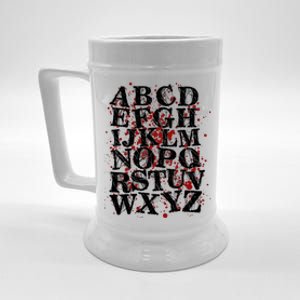 Spooky Halloween Alphabet Letters Beer Stein