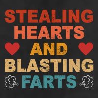Stealing Hearts And Blasting Farts Funny Valentines Day 7 Panel Mesh Trucker Snapback Hat