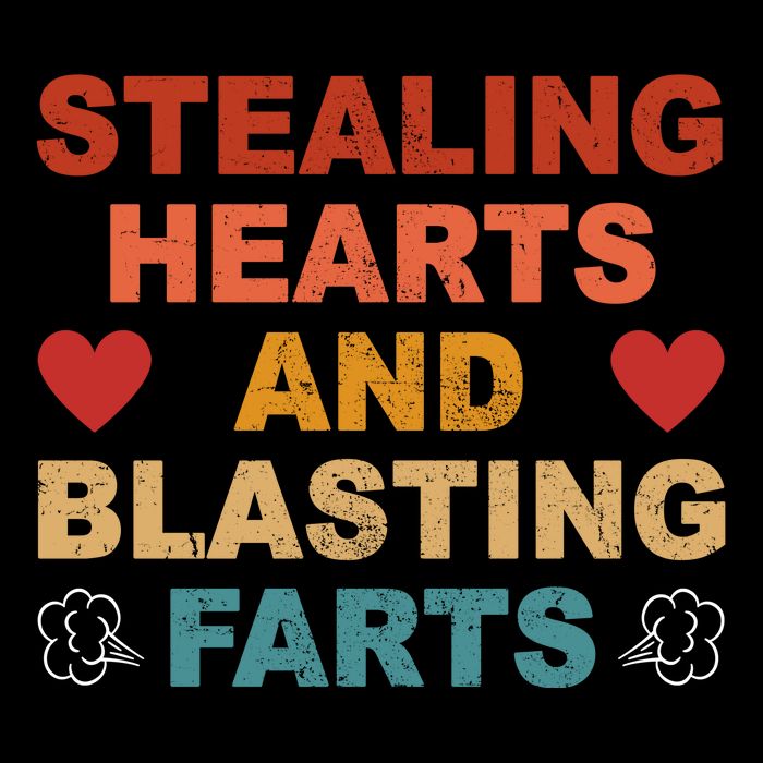 Stealing Hearts And Blasting Farts Funny Valentines Day Drawstring Bag