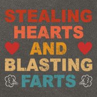 Stealing Hearts And Blasting Farts Funny Valentines Day Cotton Canvas Backpack
