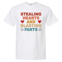 Stealing Hearts And Blasting Farts Funny Valentines Day Garment-Dyed Heavyweight T-Shirt