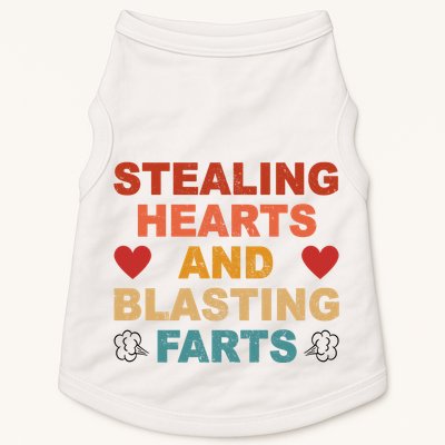 Stealing Hearts And Blasting Farts Funny Valentines Day Doggie Tank