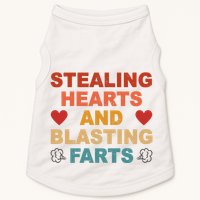 Stealing Hearts And Blasting Farts Funny Valentines Day Doggie Tank