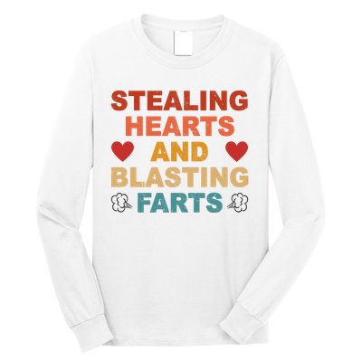 Stealing Hearts And Blasting Farts Funny Valentines Day Long Sleeve Shirt
