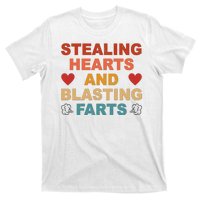 Stealing Hearts And Blasting Farts Funny Valentines Day T-Shirt