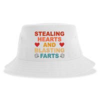 Stealing Hearts And Blasting Farts Funny Valentines Day Sustainable Bucket Hat