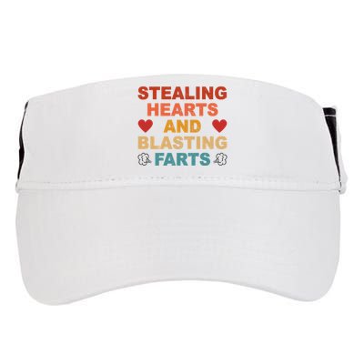 Stealing Hearts And Blasting Farts Funny Valentines Day Adult Drive Performance Visor