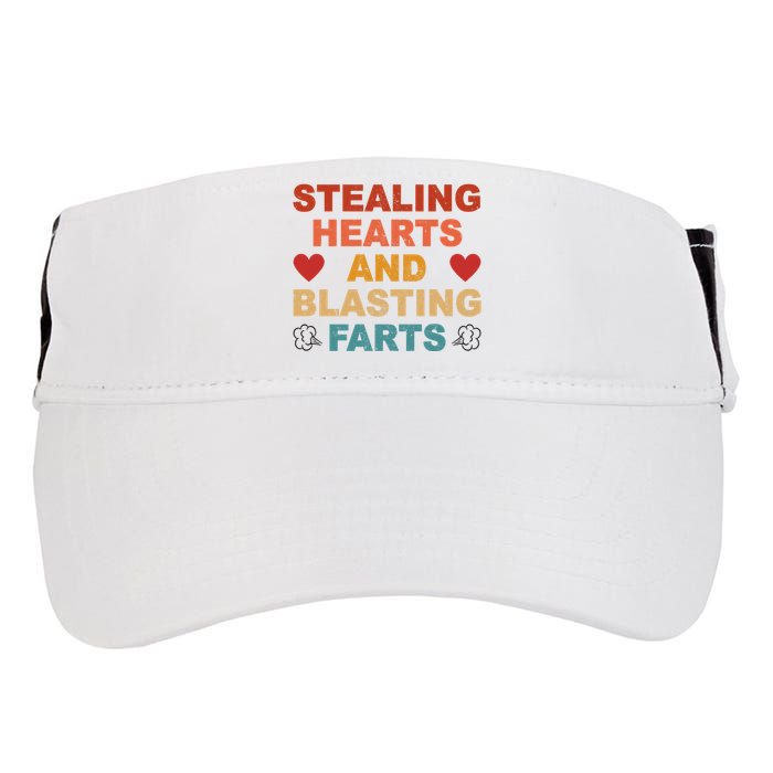 Stealing Hearts And Blasting Farts Funny Valentines Day Adult Drive Performance Visor