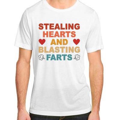 Stealing Hearts And Blasting Farts Funny Valentines Day Adult ChromaSoft Performance T-Shirt